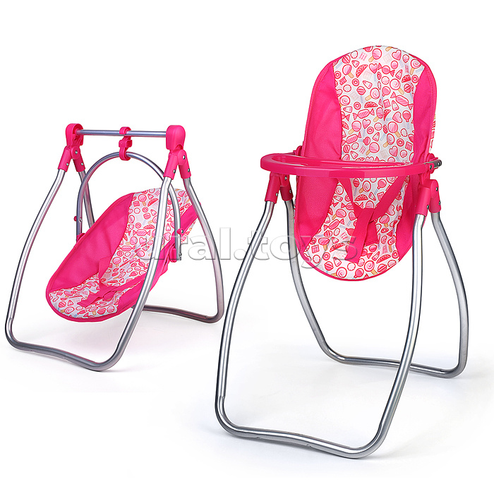 Качель для кукол металлическая, принт сладости