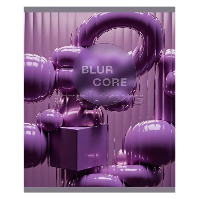 Тетрадь 48л. клетка серая "Blur Core" А5 скрепка