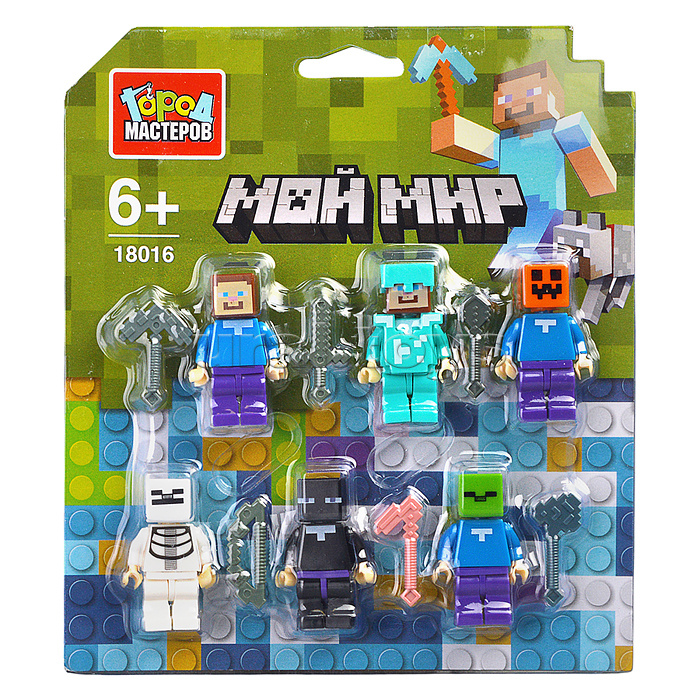Конструктор фигурки "Мой мир" 6 шт.