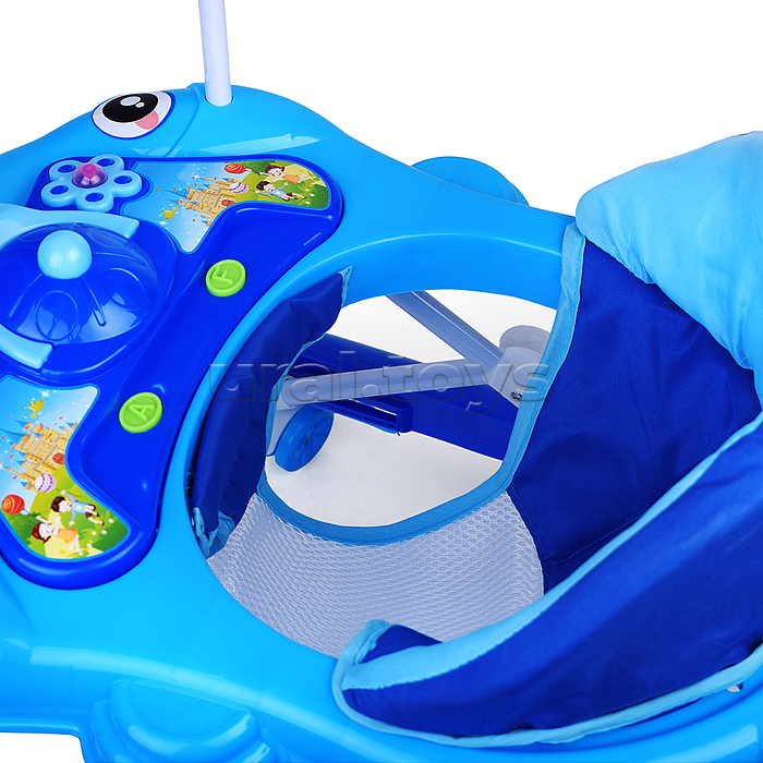 Ходунки "Улыбка" голубые, в пакете