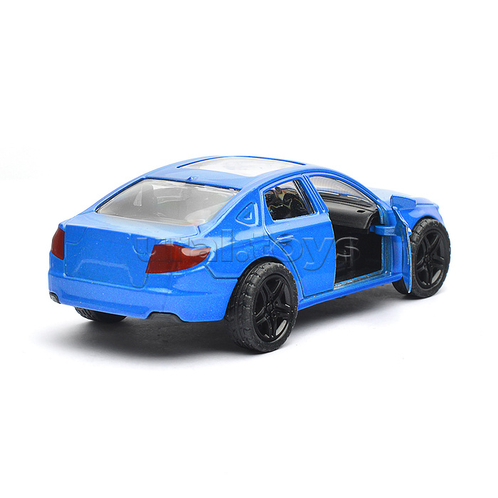 Синяя инерционная машинка с люком, die-cast, 1:32, открывающиеся двери