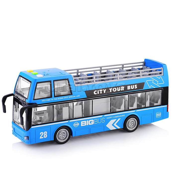 Автобус 1:16 (свет, звук) на батарейках, в коробке