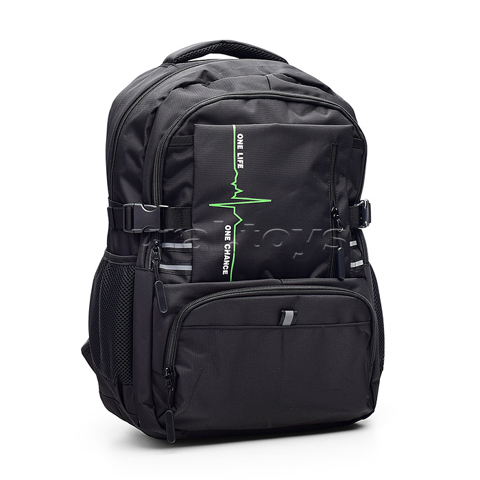 Рюкзак "Street Style" подростковый 48x31x17 см (25 л) 700 г, влагостойкий нейлон, 2 отделения на молнии, одно с уплотненным отделением для ноутбука до 17 дюймов и книг, 2 передних кармана на молнии, уплотненная спинка и уплотненные лямки, багажная лента, Рюкзак "Street Style" подростковый 48x31x17 см (25 л) 700 г, влагостойкий нейлон, 2 отделения на молнии, одно с уплотненным отделением для ноутбука до 17 дюймов и книг, 2 передних кармана на молнии, уплотненная спинка и уплотненные лямки, багажная лента,