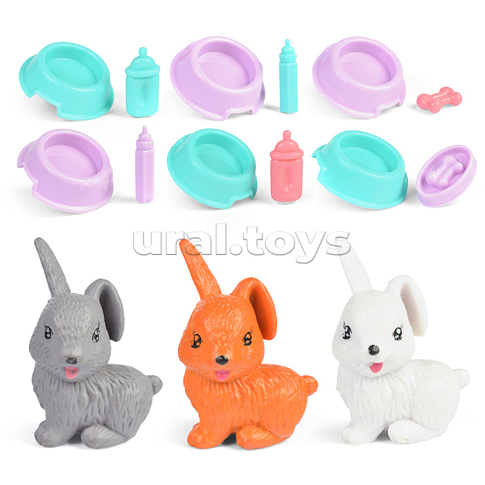 Набор питомцы "Мой кролик" с аксессуарами, в коробке ( в ассортименте)
