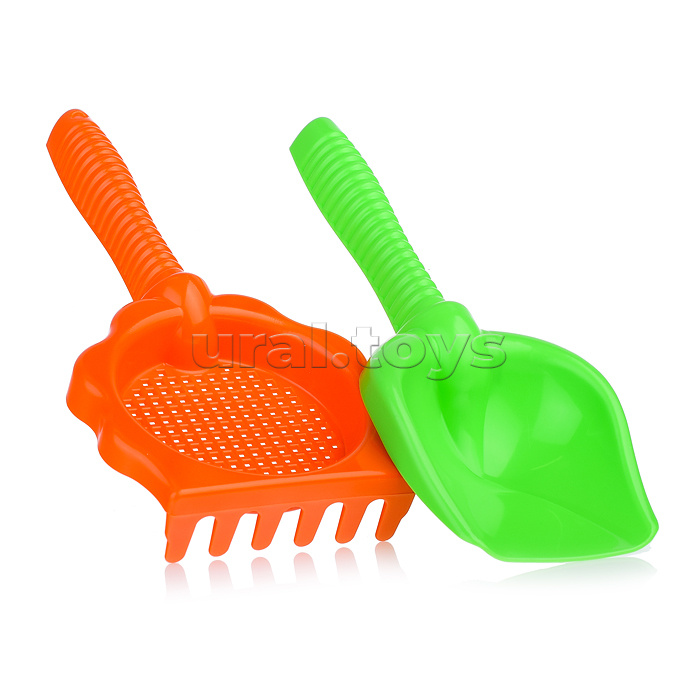 Песочный набор 3пр.(ведро большое, грабли-ситечко 25 см, совок 26 см)