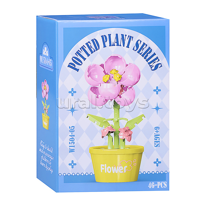 Конструктор "Цветок" (46 дет.) в коробке