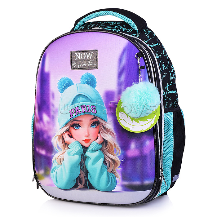 Рюкзак "Choice Lite. Paris Girl" школьный жесткий 38x29x17 см (17 л) вес 800 г, 1 отделение на молнии с разделителями для учебников, 1 отделение с органайзером, 2 боковых кармана сеткой на резинке Рюкзак "Choice Lite. Paris Girl" школьный жесткий 38x29x17 см (17 л) вес 800 г, 1 отделение на молнии с разделителями для учебников, 1 отделение с органайзером, 2 боковых кармана сеткой на резинке