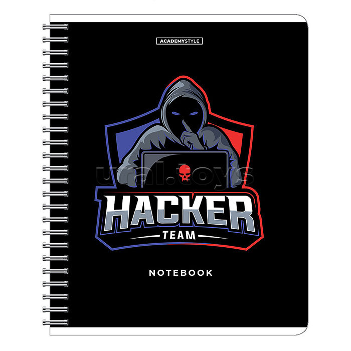 Тетрадь 96л А5 клетка "Hacker"