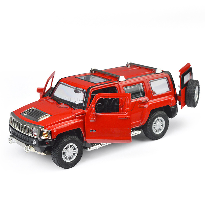 Машина металл Hummer h3, 14,4 см, (двери, багажник, свет-звук) инерция.