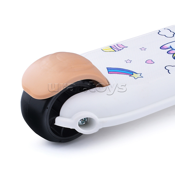 Самокат 3-х колесный ROCKET, белый