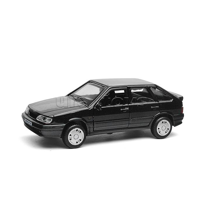 Машина металл LADA 2114 "Самара", 12см, (свет-звук, откр дв, баг, черный) инерц., в коробке