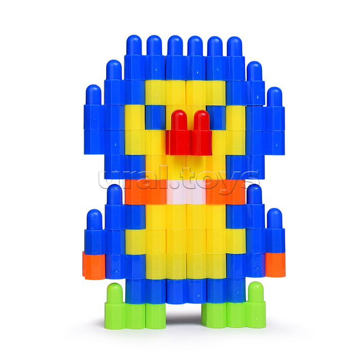 Конструктор "Веселая тележка" цвет синий (320 дет.)