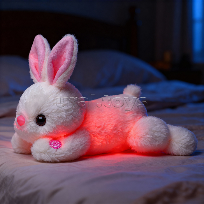 Мягкая игрушка "Заяц" светитсмя в темноте  35 см.
