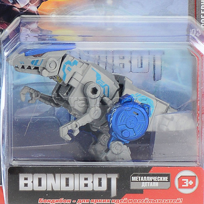 Трансформер 2в1 "Робот-велоцираптор" метал. детали