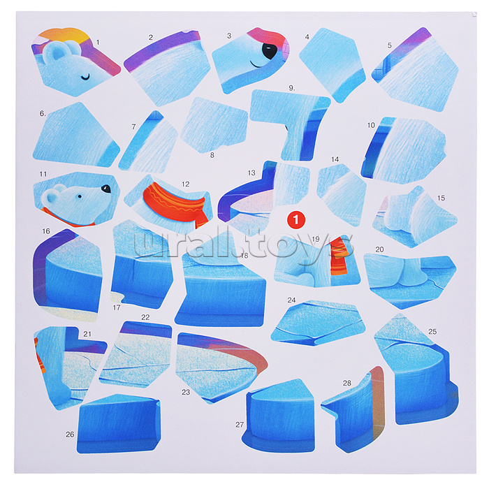 Аппликация наклейками по номерам. Мишки. Лисички. Олени