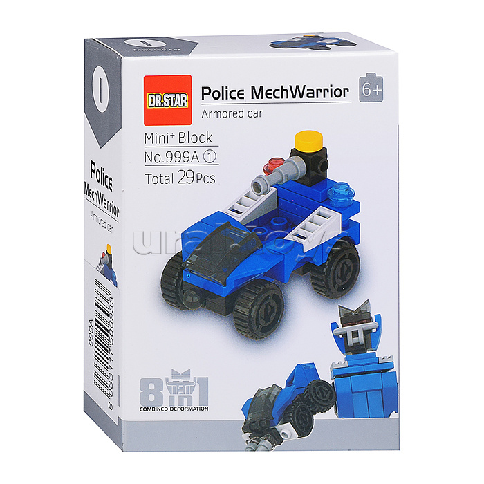 Конструктор "Полицеский робот" в коробке