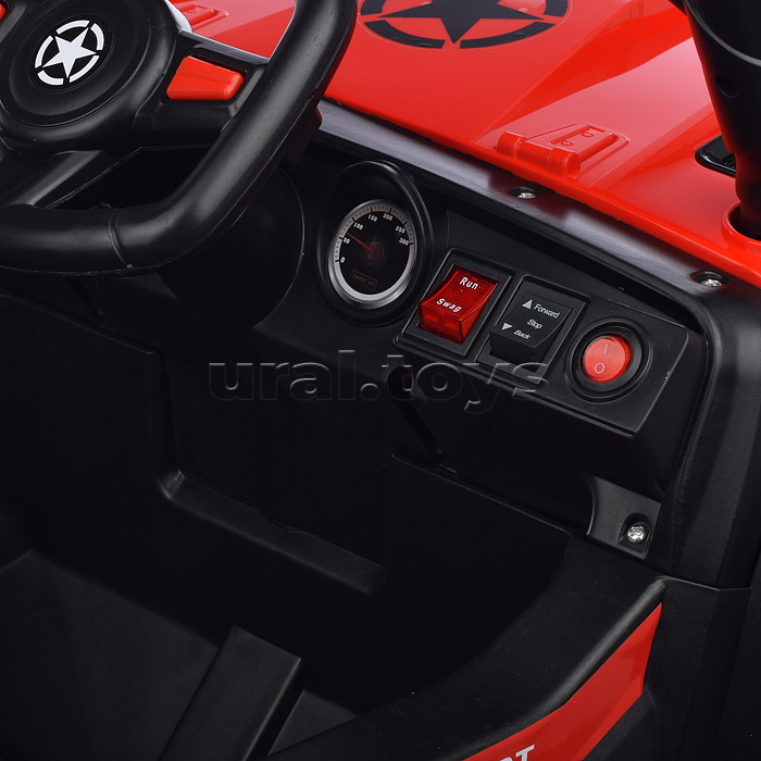 Электромобиль "Рустик" на аккумуляторе, с р/у управлением, в коробке (красный)