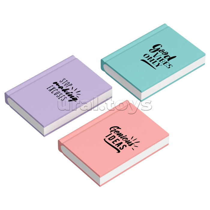 Ластик "Notebook" 48х34х8мм термопластичная резина, цвета ассорти,