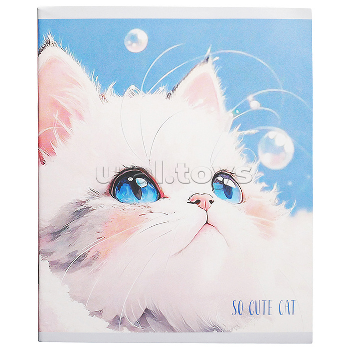 Тетрадь 48л. клетка "Cute Fluffy" А5 скрепка