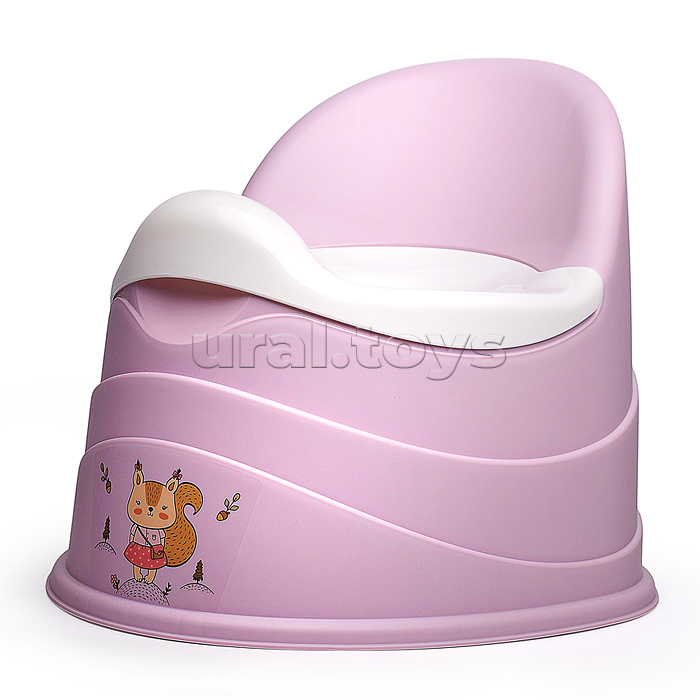 Горшок детский с декором 390х310х305мм (Розовый)