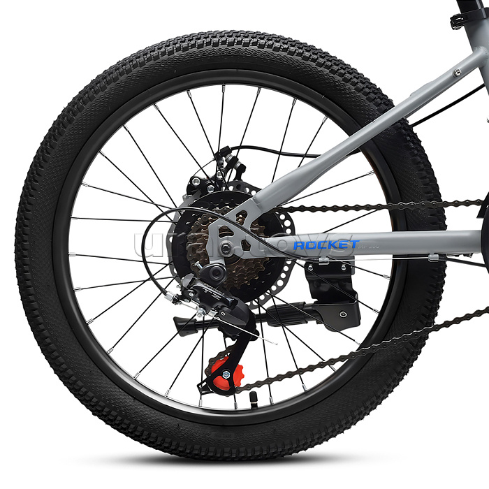 Велосипед 20" Rocket MP-200, цвет серый/синий, размер 11"