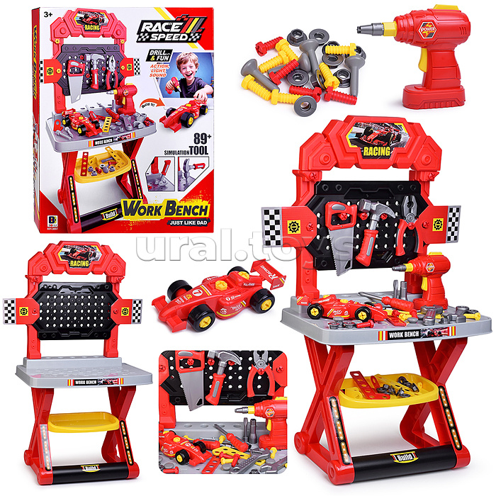 Набор инструментов "Механик" ( цвет красный) в коробке