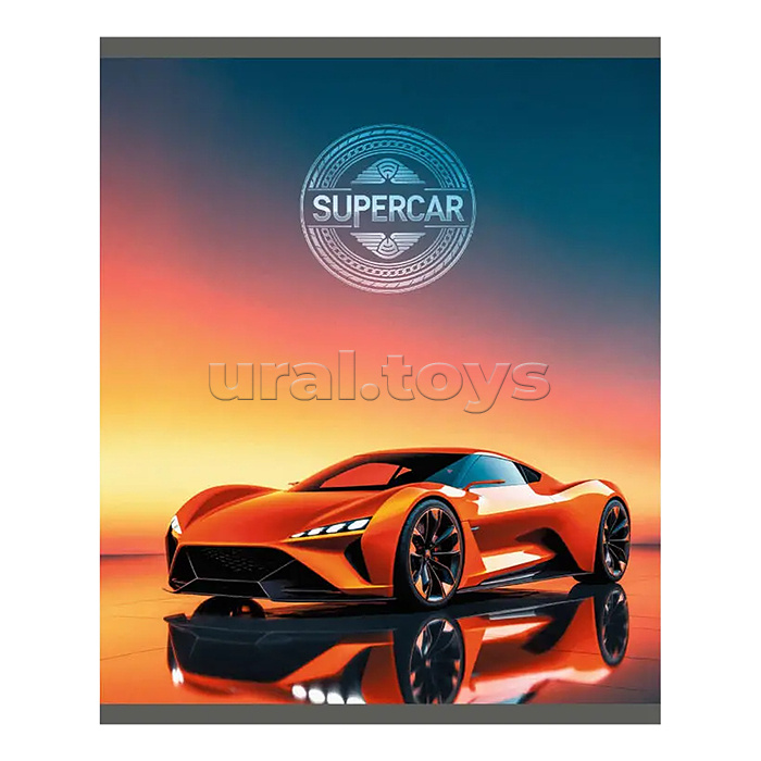 Тетрадь 48л. клетка "SuperCar" А5 скрепка