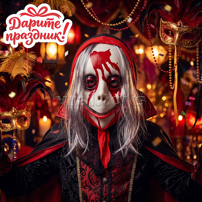 Карнавальная маска "Кровавый клоун"