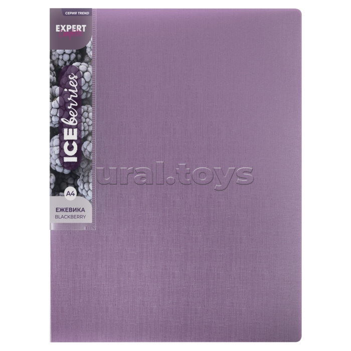 Папка с металлическим прижимом A4 700 мкм. 20 мм лён 1 шт. ежевика Trend ICEberries Папка с металлическим прижимом A4 700 мкм. 20 мм лён 1 шт. ежевика Trend ICEberries