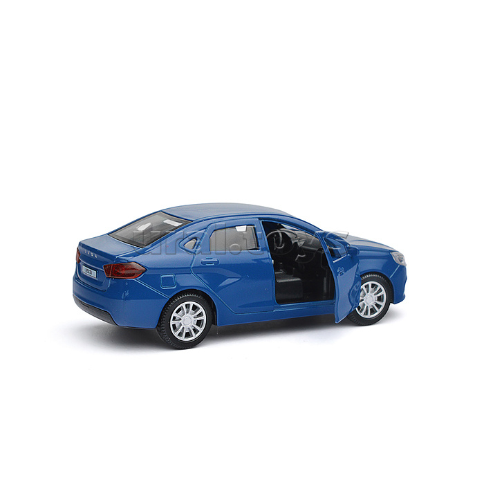 Машина металл LADA Vesta 11,5 см, (отк. двери, темно-синий,) в коробке