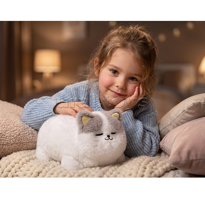 Мягкая игрушка "Кошка Мурыся" интерактивная, в коробке