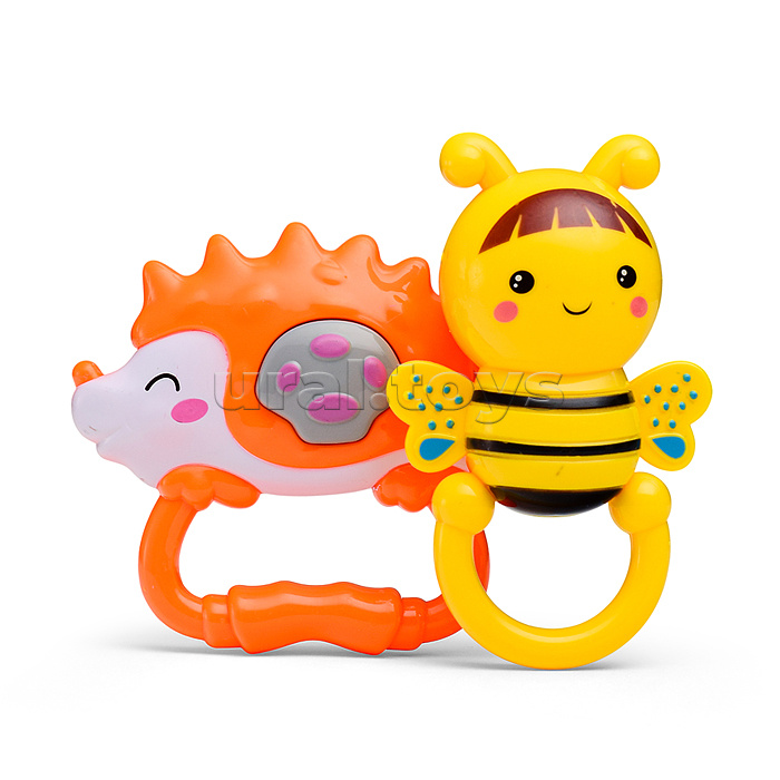Набор погремушек "Ёжик и пчелёнок" в пакете