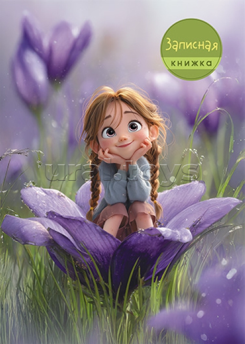 Записная книжка А6 на гребне 7БЦ,100л. "Милая девочка"