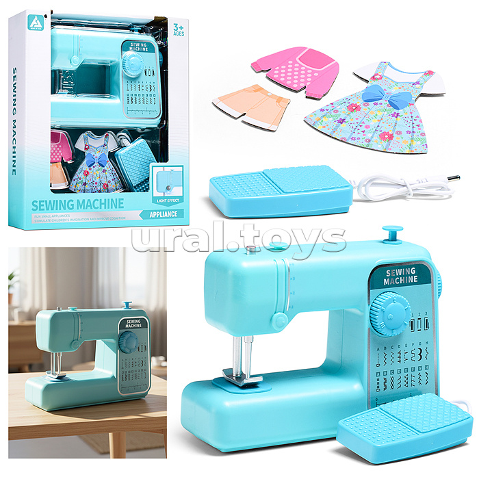 Бытовая техника "Швейная машинка" в коробке (цвет голубой)