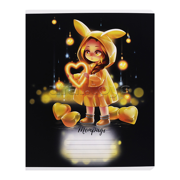 Тетрадь 12 л, клетка "Лоли" А5+, мягкий переплёт (2 скобы)