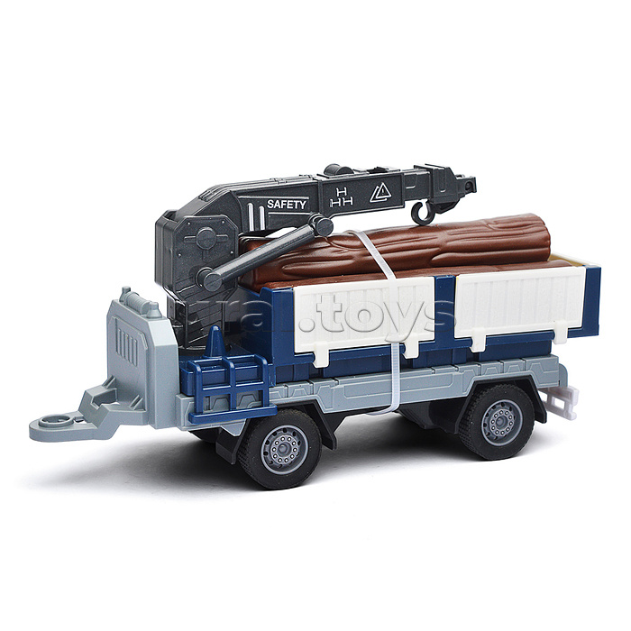 Машина "Погрузчик" с краном (свет, звук) в коробке
