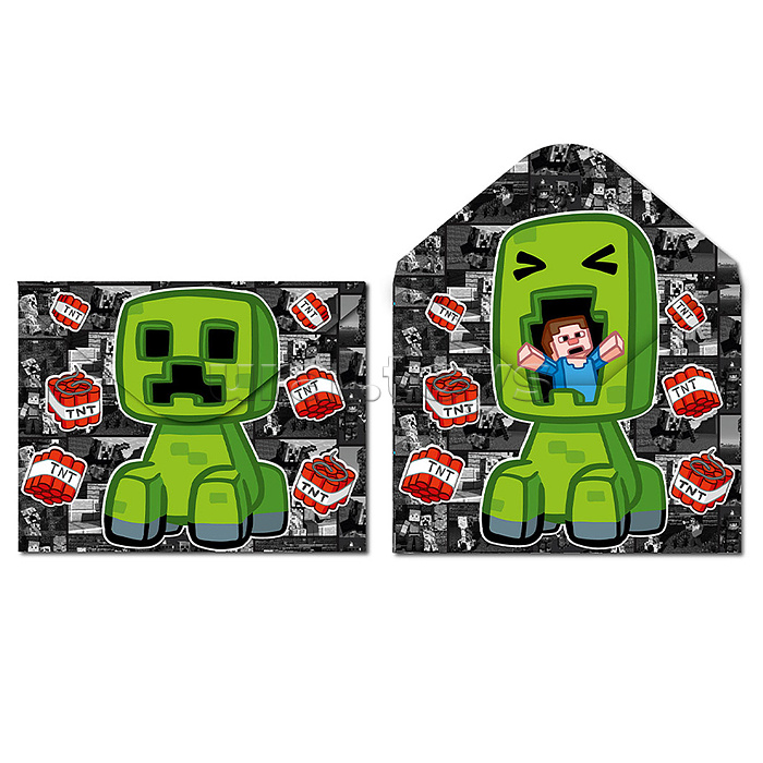 Папка-конверт на кнопке А4, пластик, "My game Утка" 180 мкм, двусторонняя печать