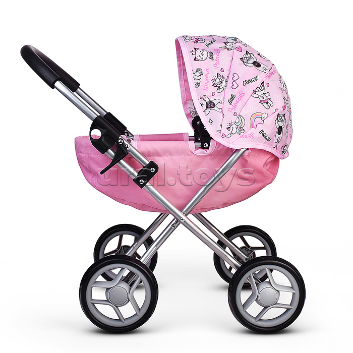 Коляская кукольная прогулочная, металлическая, складная