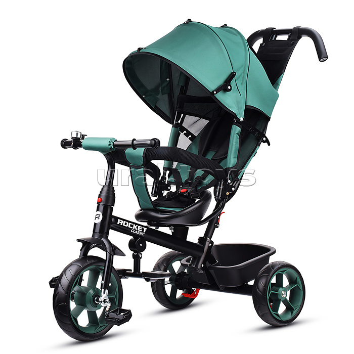 Велосипед трехколесный Rocket 136-GN, колеса EVA 10"/8", цвет зеленый