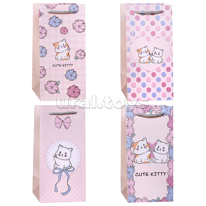 Пакет подарочный "Нежный подарок" 24,5*12*10см.