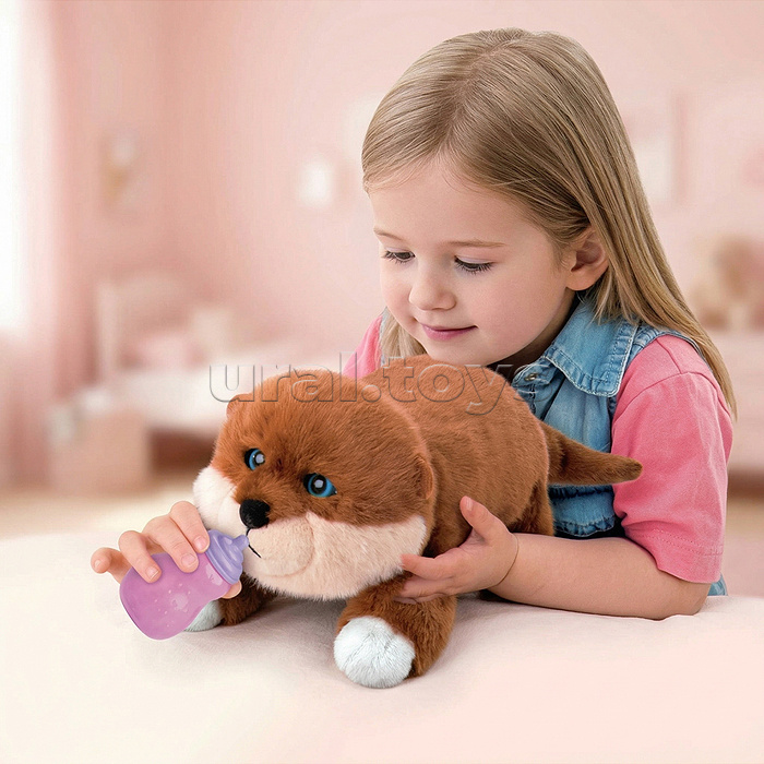 Бобер "Бобрик" (двигаются глаза, виляет хвостом, записывает, поет) в коробке