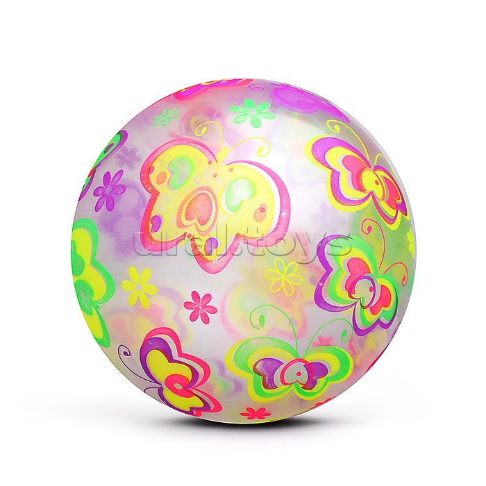 Мяч надувной детский PVC "Яркие бабочки" 22см