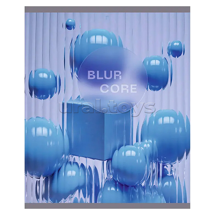 Тетрадь 48л. клетка серая "Blur Core" А5 скрепка