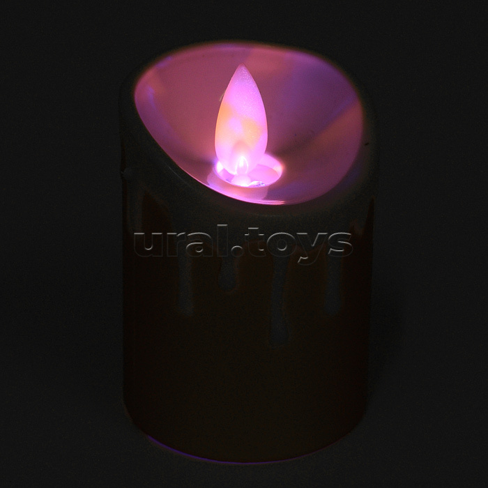 Свеча сувенирная 5*7см, светящаяся, качающийся язычок пламени, в коробке