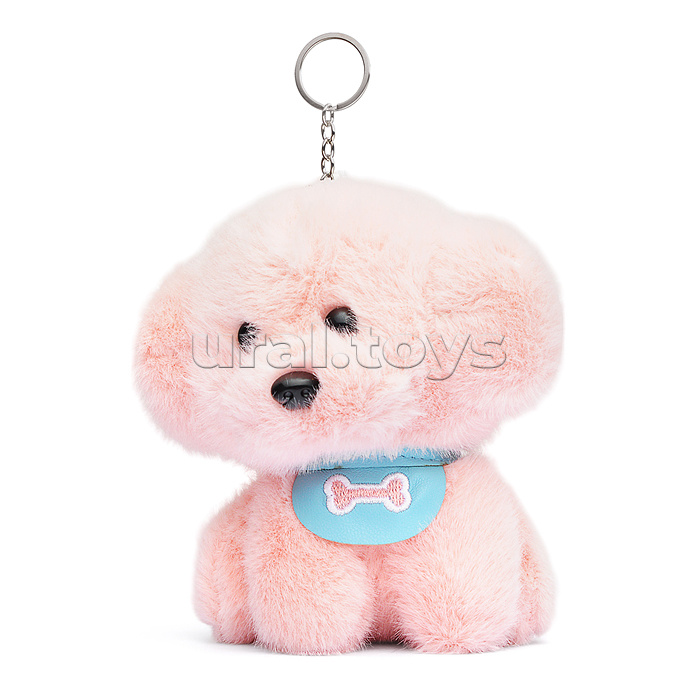 Мягкая игрушка "Собака Дружок" с косточкой на ошейнике, 11см