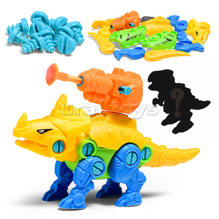 Конструктор "Динозавр" с отверткой, в коробке