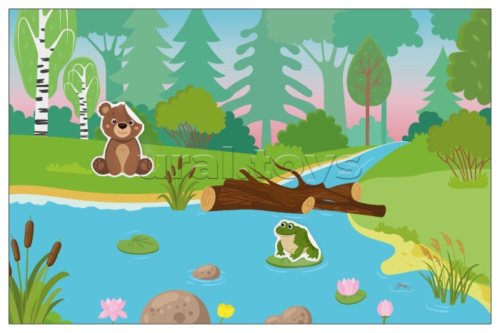 Веселые наклейки. В лесу