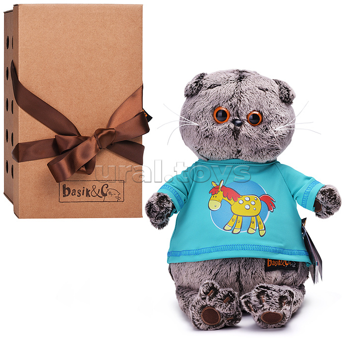 Кот Басик в лонгсливе с лошадкой