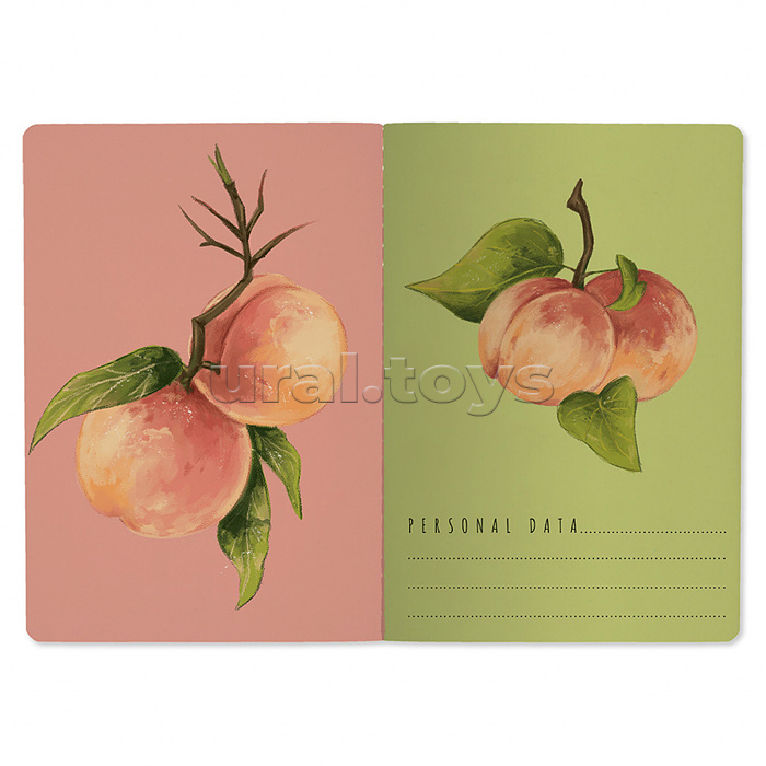 Тетрадь 40л. клетка "Flora. Paradise. Персики" А5