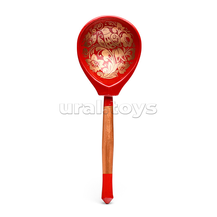 Ложка красная с орнаментом